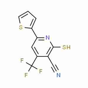2-MERCAPTO-6-THIEN-2-YL-4-(TRIFLUOROMETHYL)-PYRIDINE-3-CARBONITRILE CAS 104960-50-1